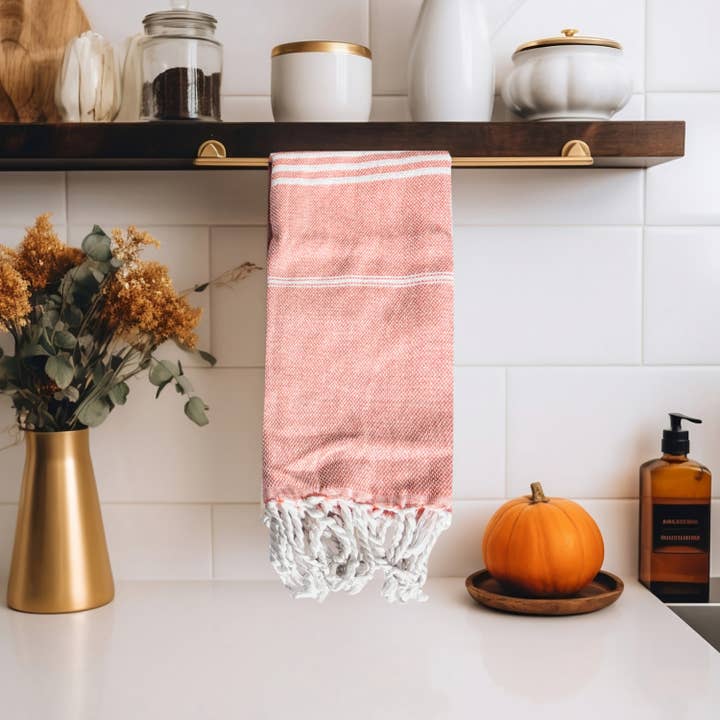 Gia Roma - Wholesale Hand Towel - Turkish Hand Towel w Tassels, colorful Cotton Kitchen Towels