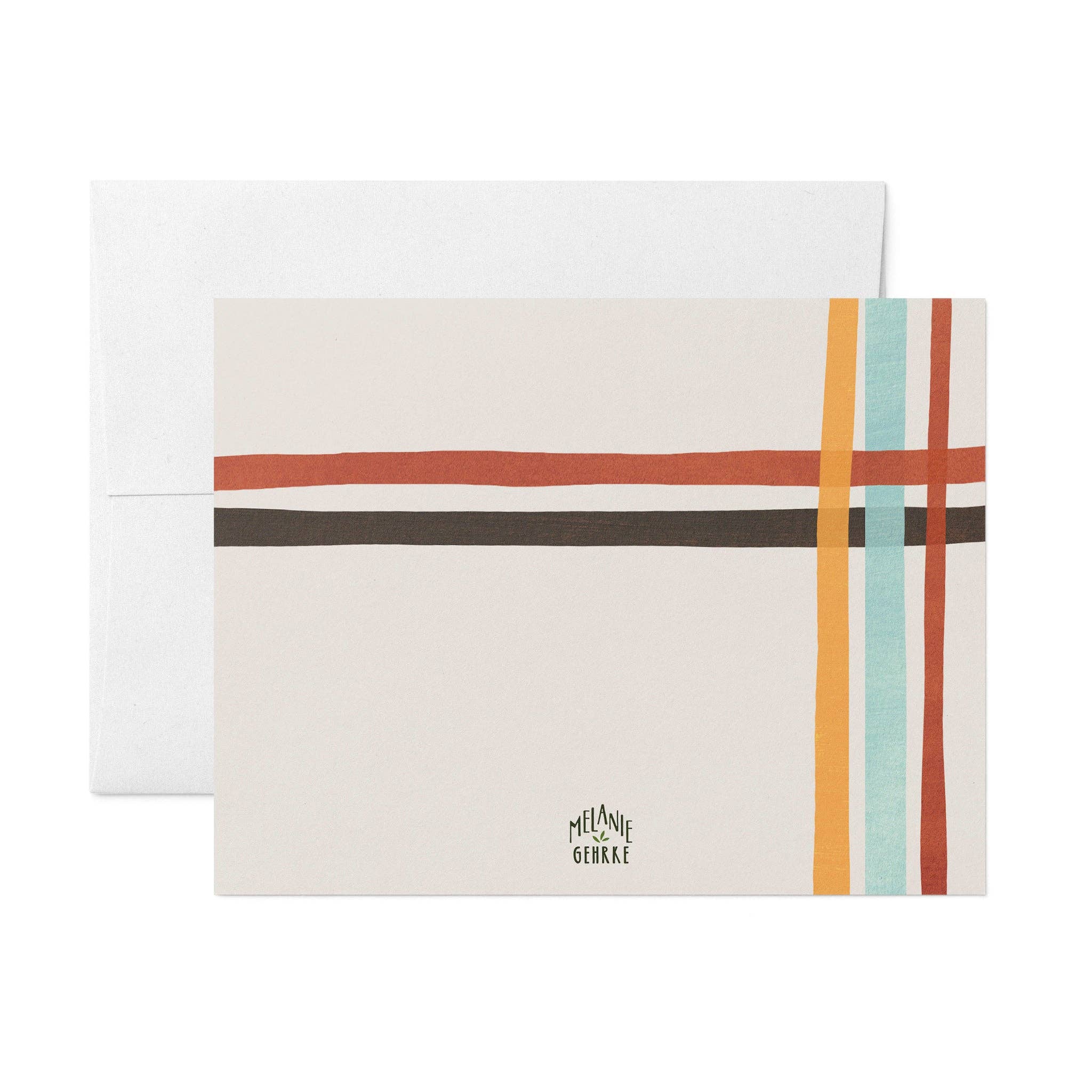 Melanie Gehrke Fine Art Studio - Wholesale Birthday Card - Light Blue Plaid Birthday Card2