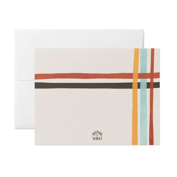 Melanie Gehrke Fine Art Studio - Wholesale Birthday Card - Light Blue Plaid Birthday Card2