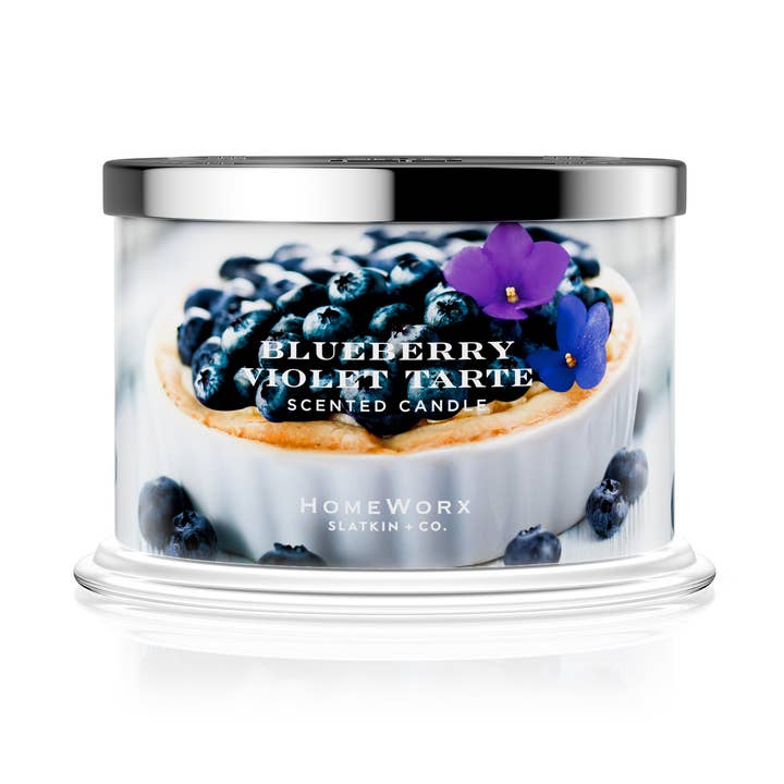 Blueberry Violet Tarte 4-wick Candle for wholesale by HomeWorx by Slatkin + Co.