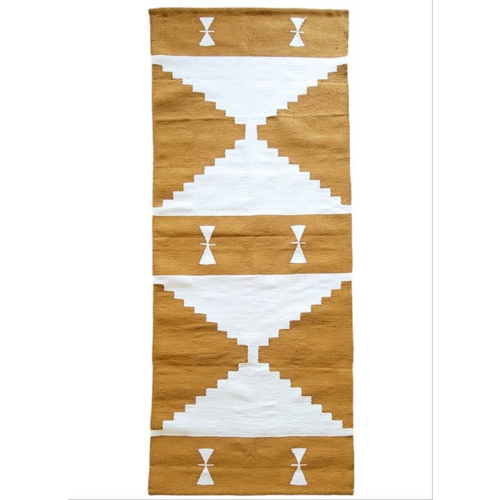 Handgeweven hardloopdeken van Lola Mustard van katoen voor wholesale door Mumo Toronto Inc