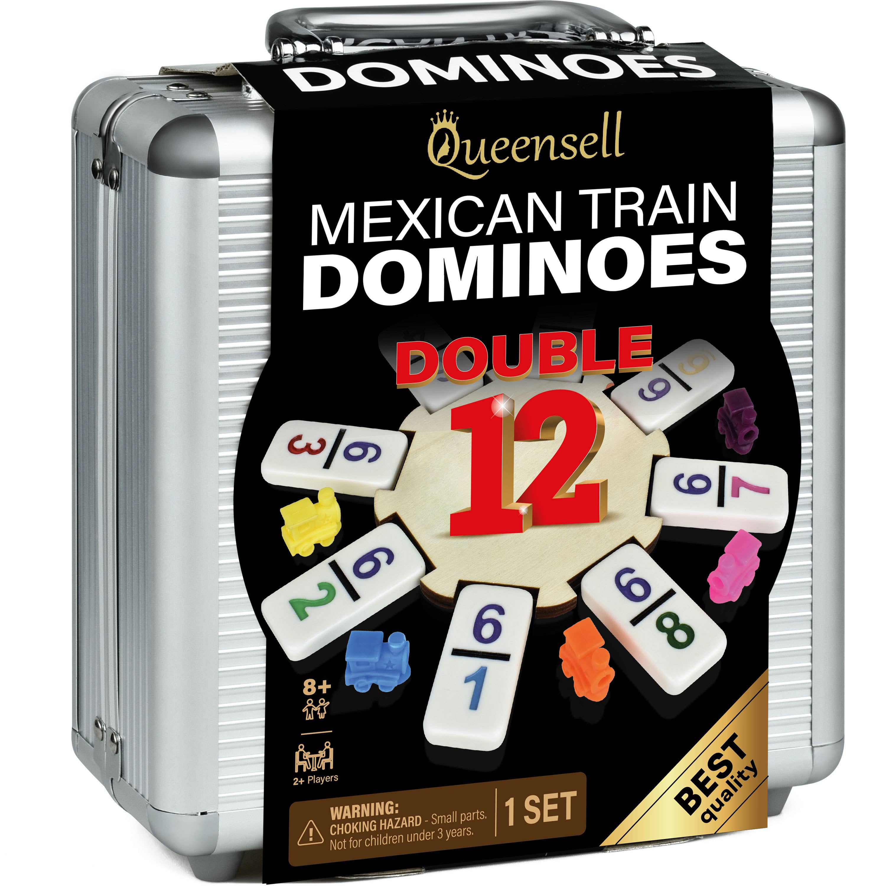 Queensell - Wholesale Board Game - Mexican Train Dominoes Game Double 12 with Numbers0