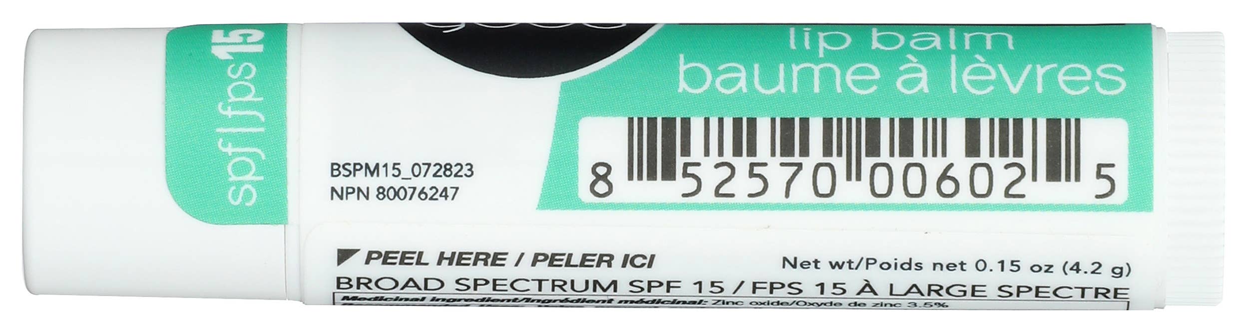 All Good Body Care - Vente Baumes à lèvres - Baume à lèvres à la menthe verte SPF15 - Présentoir de comptoir de 18 unités4
