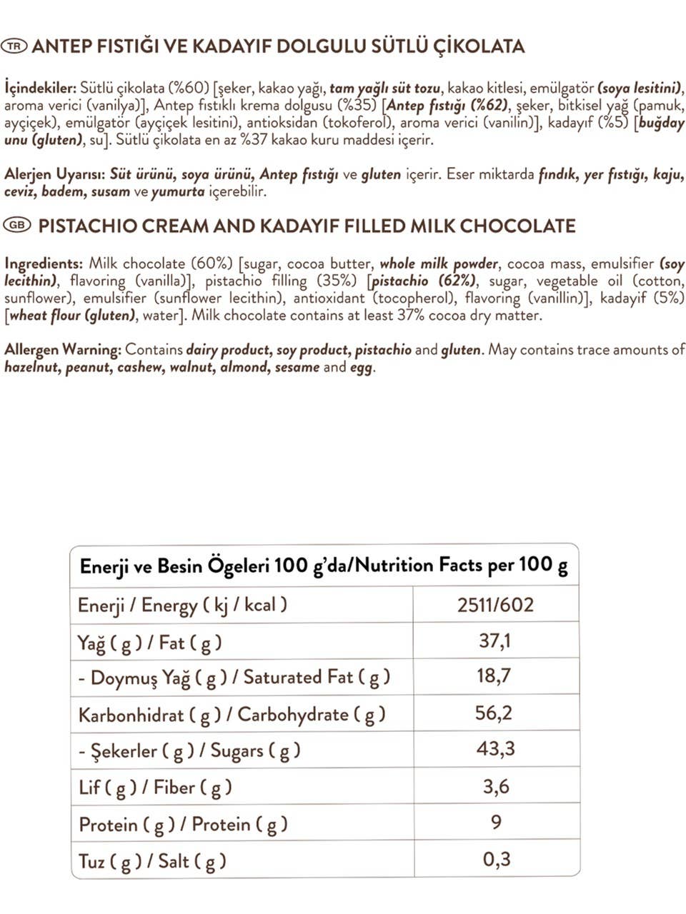 Pistest - Venta al por mayor Chocolate - Chocolate de Dubái con pistachos y kadayif 200g4