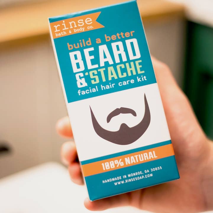 Rinse Bath Body Inc - Wholesale Beard Styling Product - Beard & Stache Kit | Men's Gift Set2