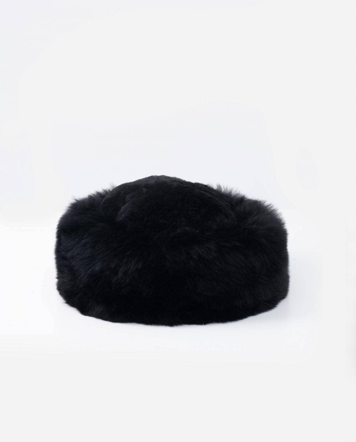 Be ALPACA - Vente Bonnet – femme - Chapeau russe luxueux en poils d’alpaga noir2