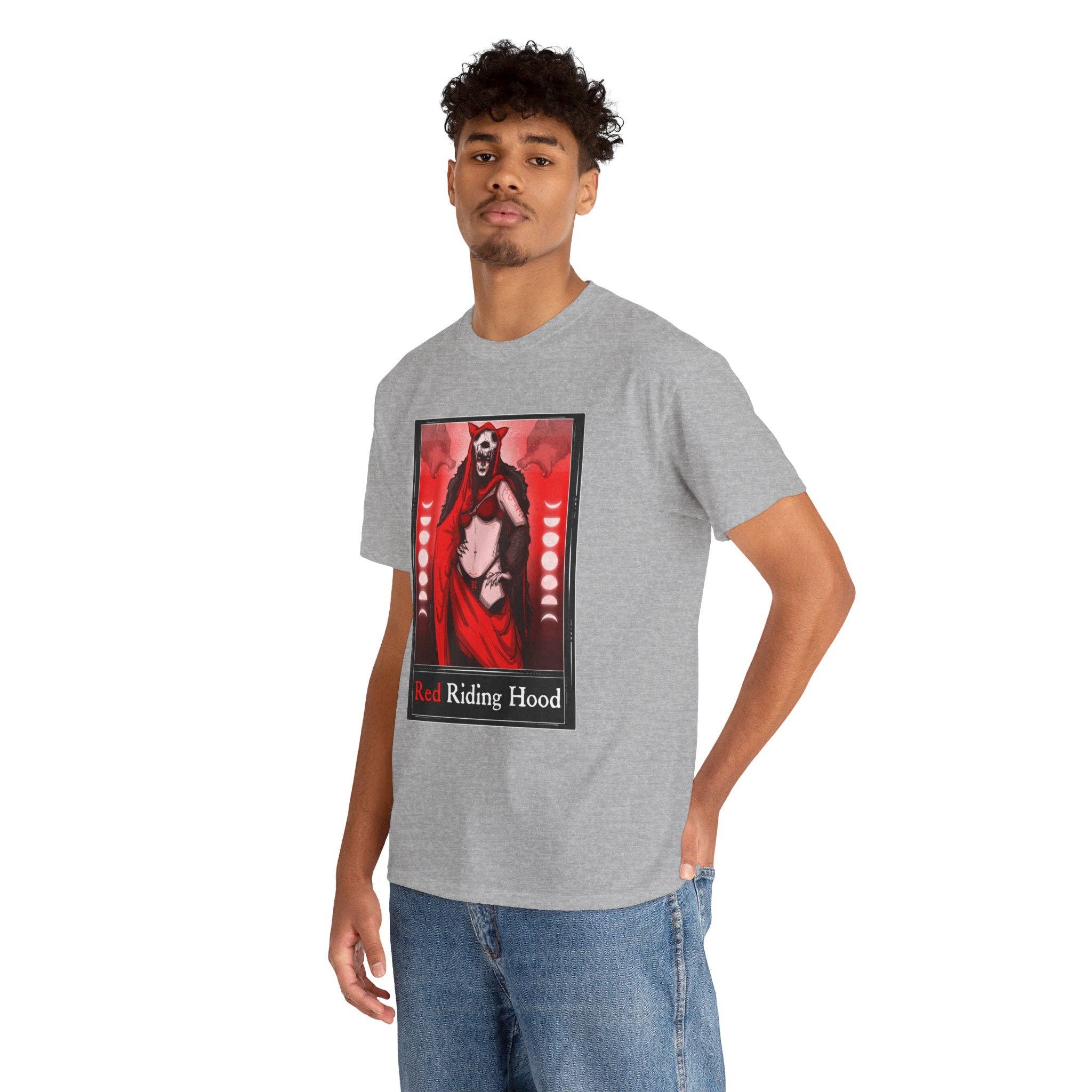 LVB Art - Wholesale T-Shirt (Graphic) - Unisex - Red Riding Hood Tarot  (Front & Back Print) Unisex Heavy Cotton Tee34