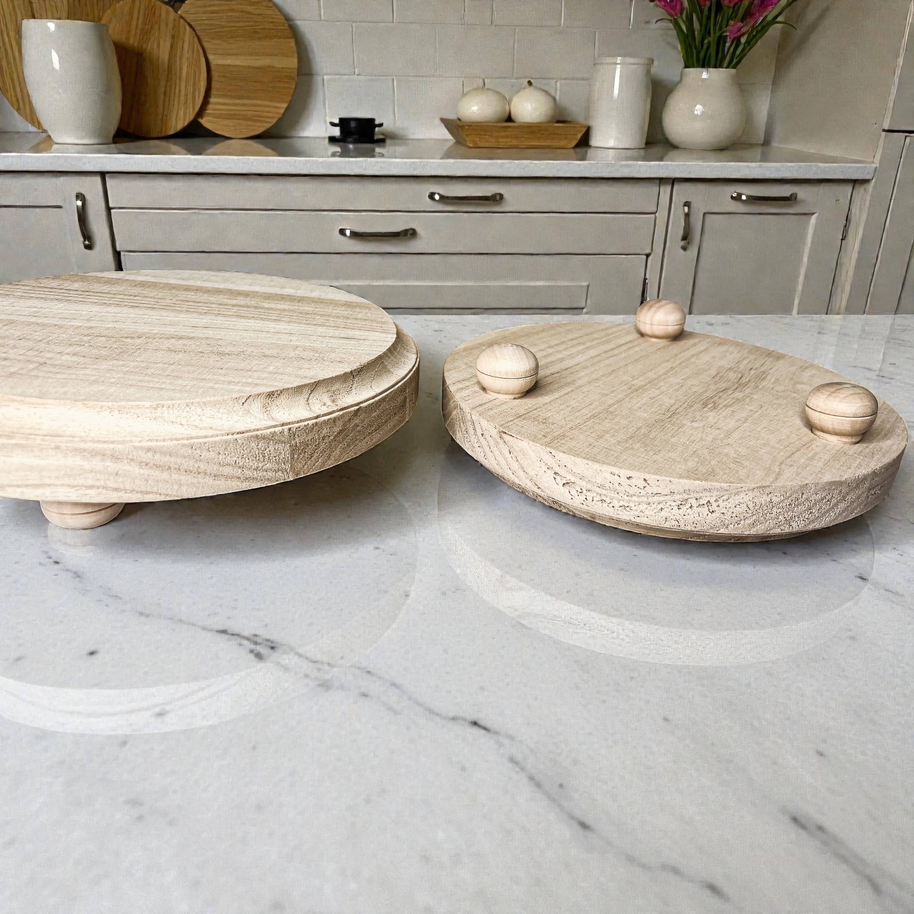 Gia Roma - Wholesale Decoratief dienblad - Ronde houten standaard en sierbord voor tafeldecoratie48