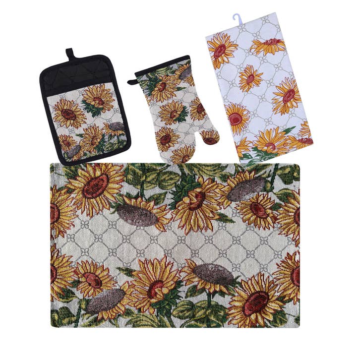 Sunflower Tapestry Kitchen Items for wholesale by Mabelle Home