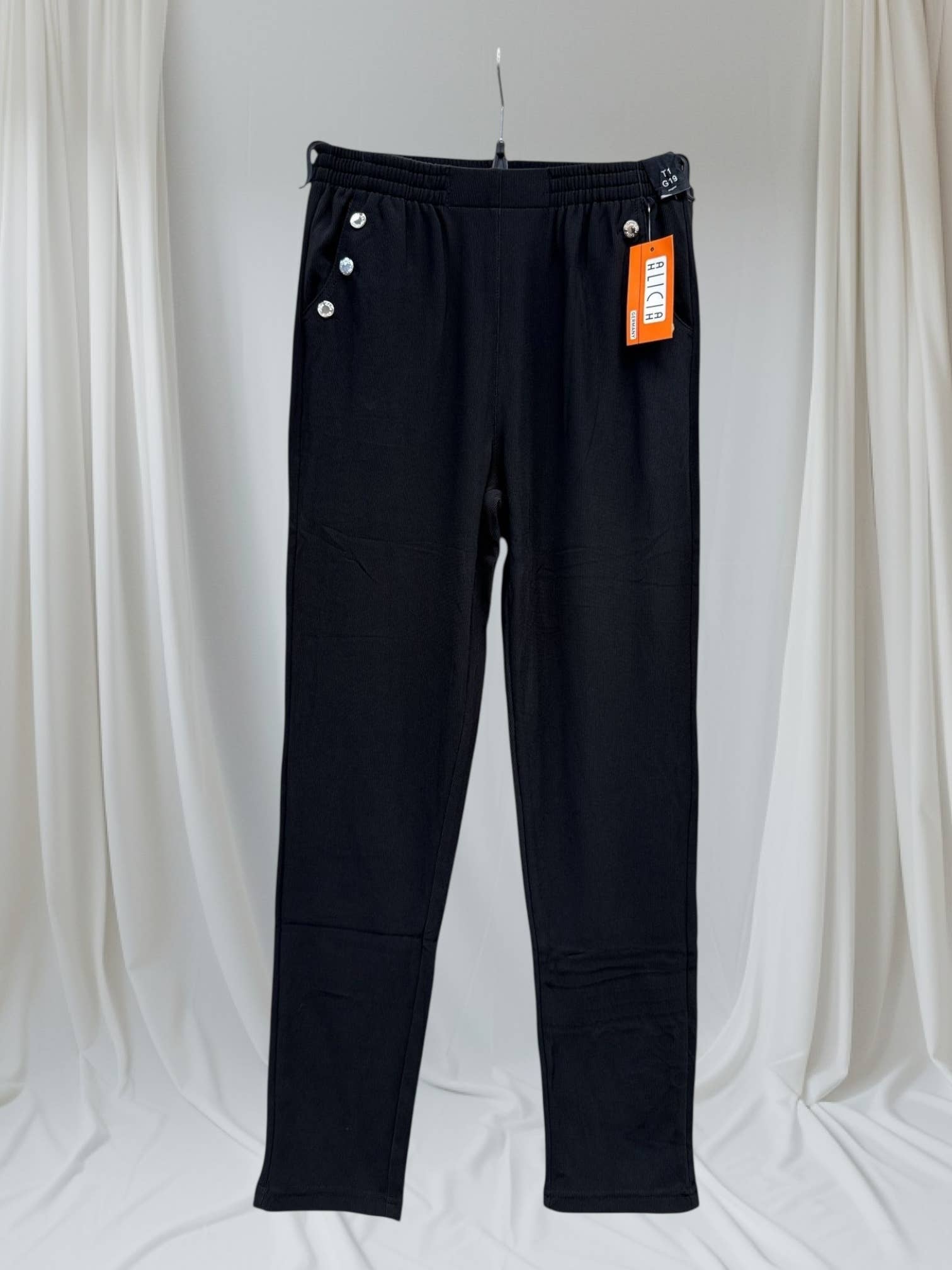 Saturne Paris - BIG SIZE EXCLUSIVE - Wholesale Pants - Women's - Plus Size - lightweight trousers, elasticated2