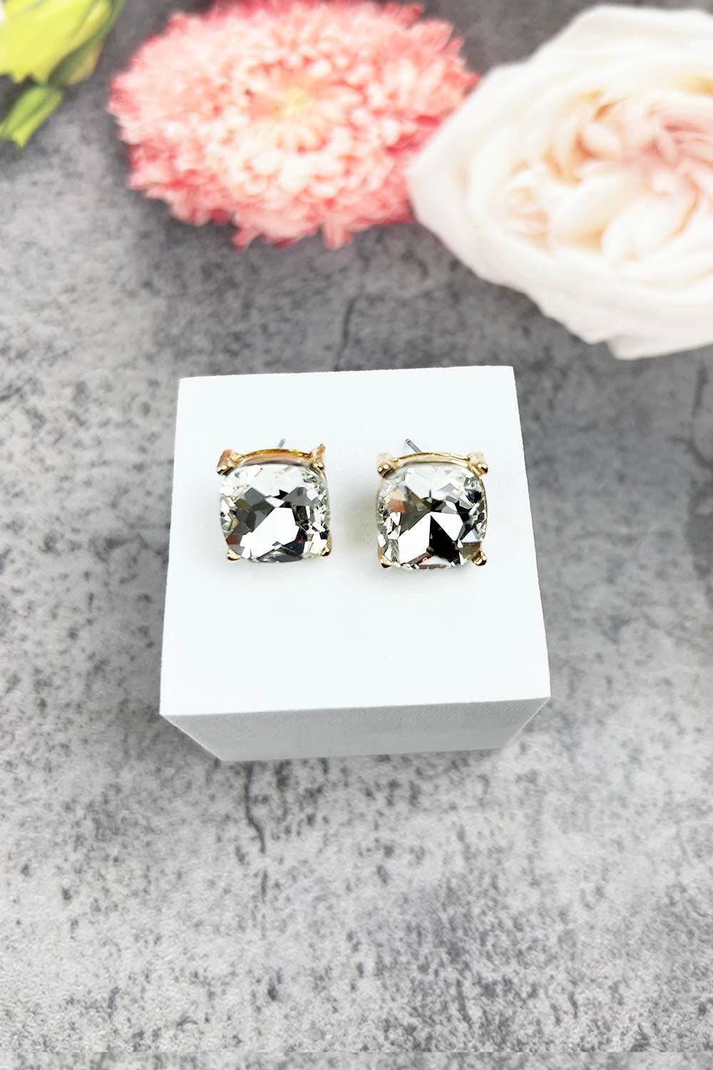 JHP Collection - Wholesale Stud/Post Earrings - VARIETY COLORS OF SEMI PRECIOUSGLASS POST EARRINGS30