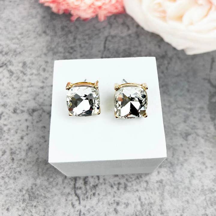 JHP Collection - Wholesale Stud/Post Earrings - VARIETY COLORS OF SEMI PRECIOUSGLASS POST EARRINGS30