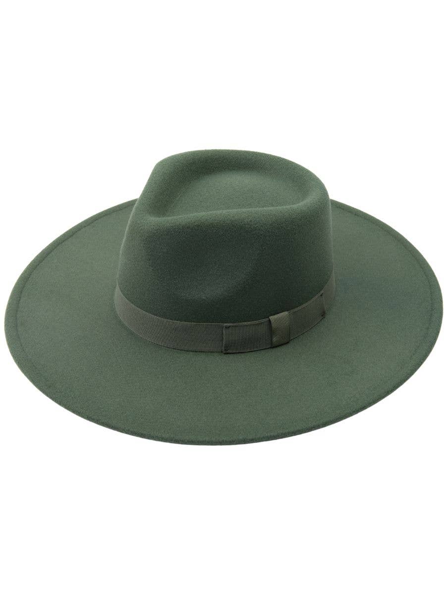 Lucca Couture - Wholesale Fedora - Women's - Western vegan felt rancher fedora hat in PINE0
