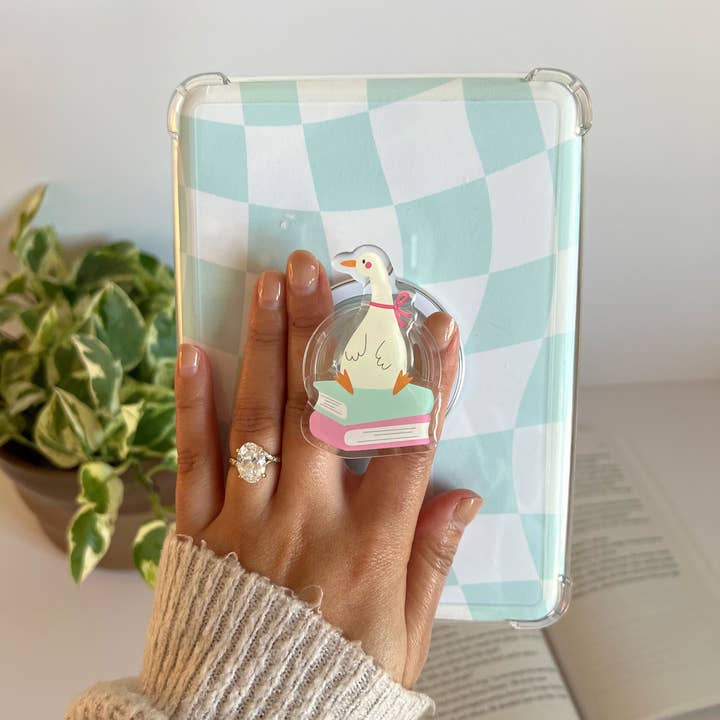 Birdie & Co. - Wholesale Phone Grip - Reading Goose Kindle Grip,Bookish Gift & E-Reader Accessory1