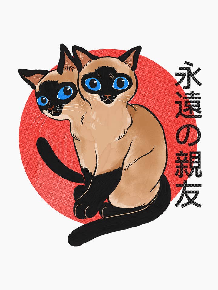 Threadheads - Wholesale Screen printed t-shirt – unisex - Siam Cats T-Shirt2