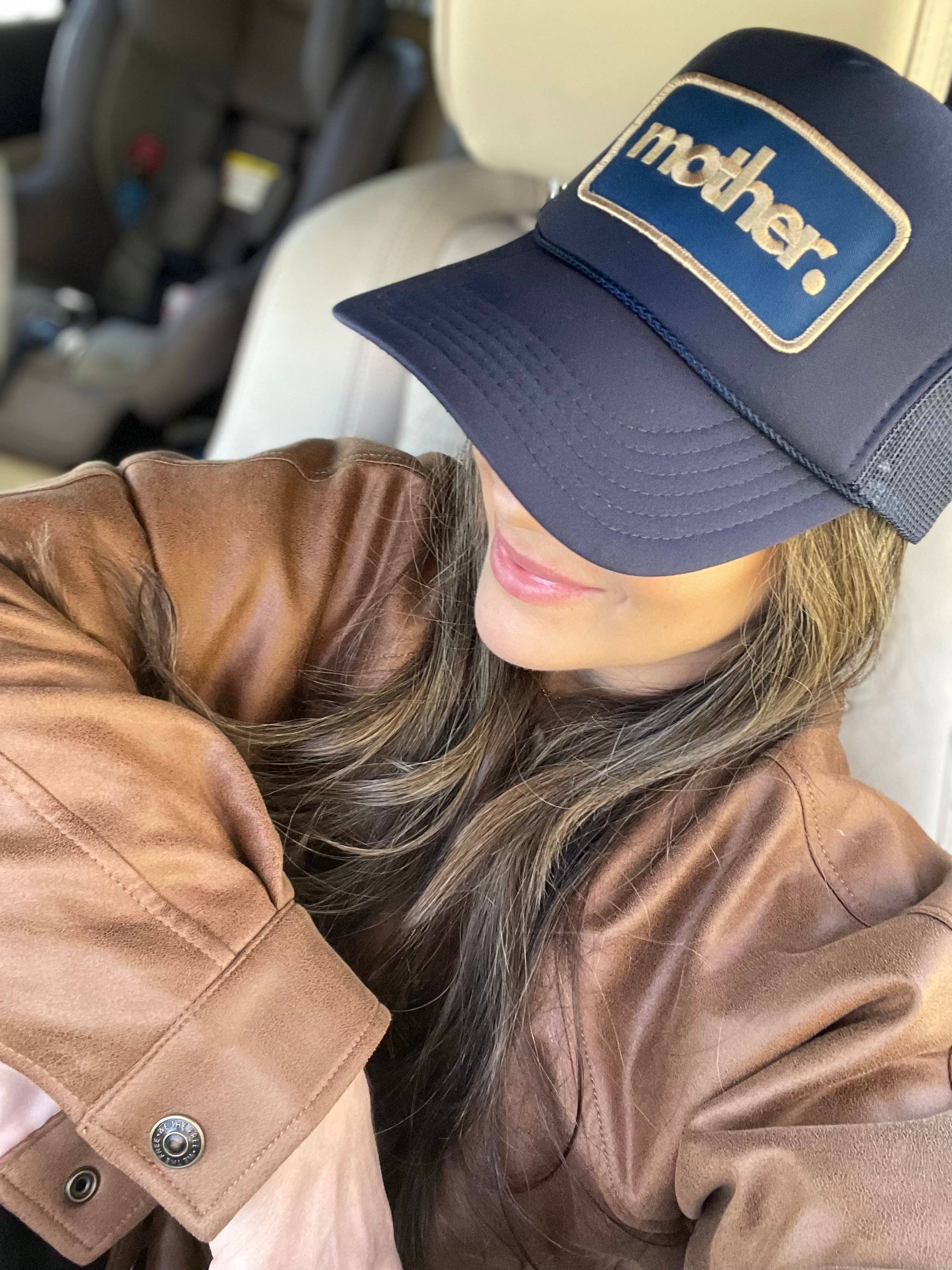 Mother Patch Trucker Hat - Navy for wholesale on Faire1