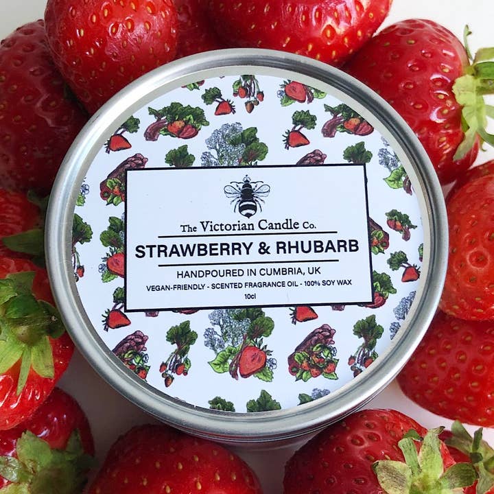 The Victorian Candle Co. – wholesale Travel candles – Strawberry & Rhubarb0
