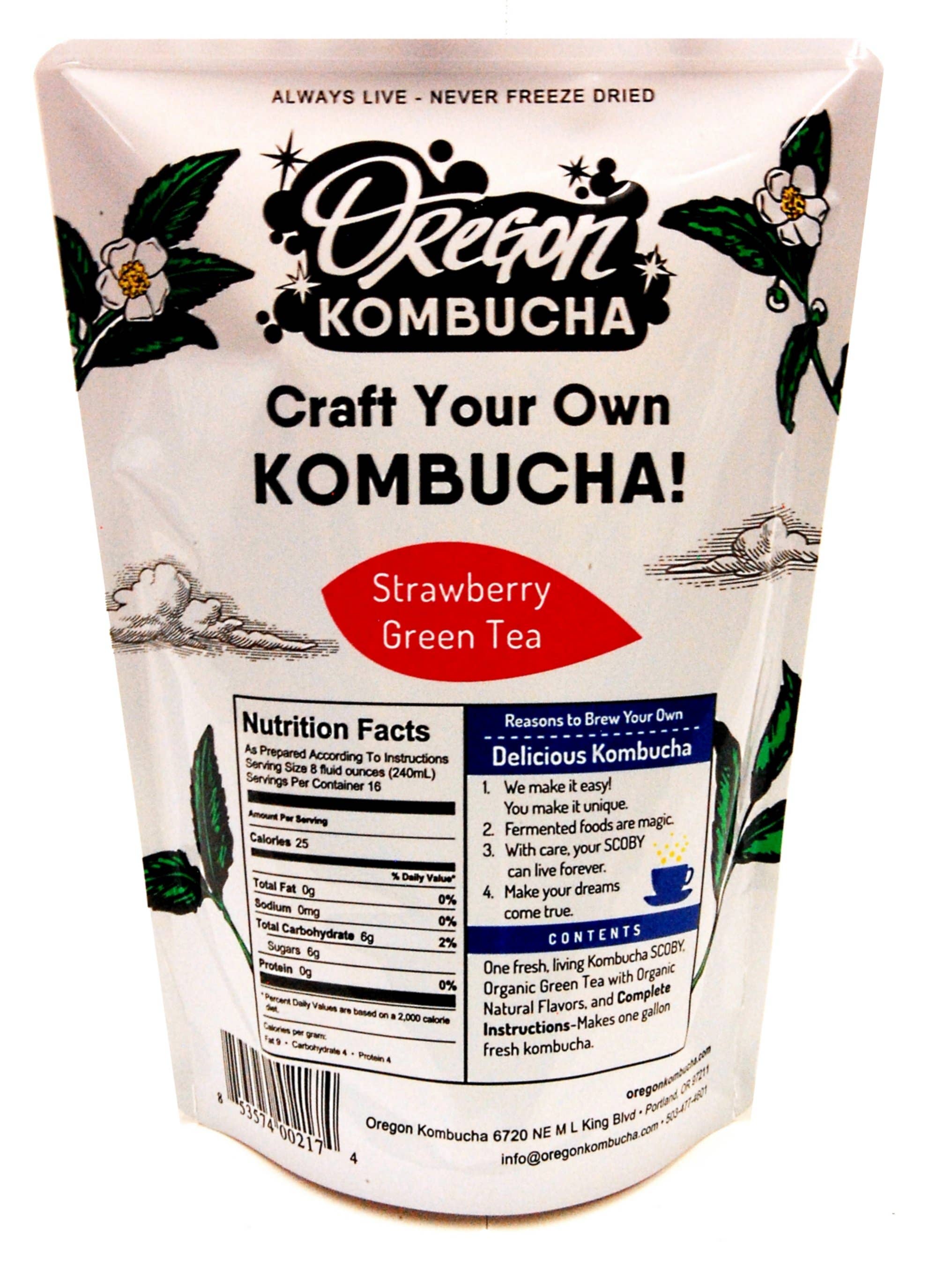 Oregon Kombucha - Wholesale DIY Drink Kit - Craft Your Own Strawberry Green Tea Kombucha Starter Kit4