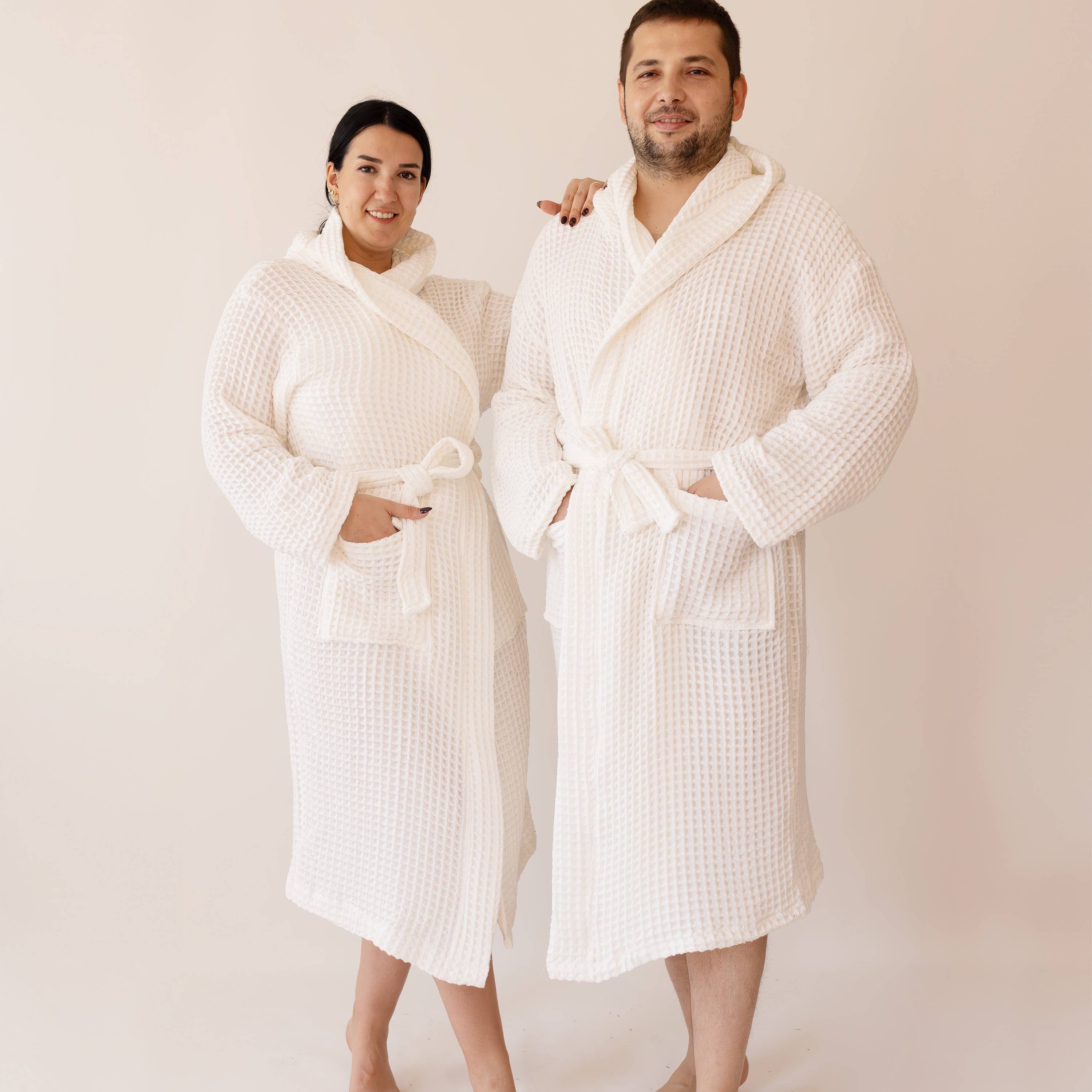 Vivamaison – Engroshandel Morgenkåbe - Unisex – Premium Vaflet Bomuld Badekåbe, Unisex Spa Komfort17