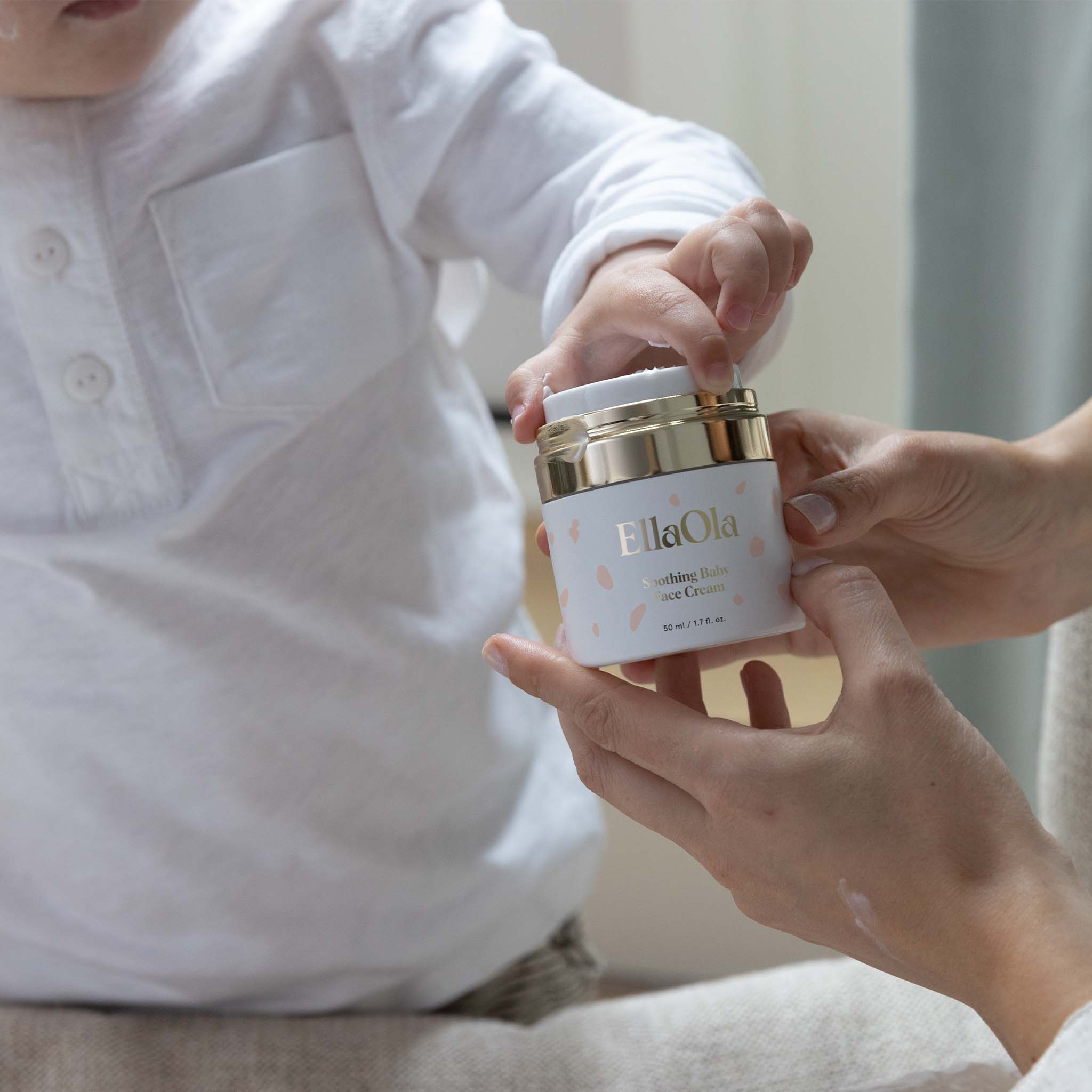 EllaOla - Wholesale Vochtinbrengende crème voor het gezicht - EllaOla verzachtende babygezichtscrème zonder geur1