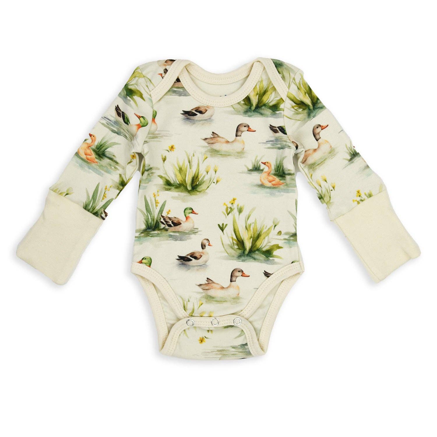 Earthy - Wholesale Bodysuit (Non-Footed) - Baby - Organic Cotton Long Sleeve Baby Bodysuit, Reed2