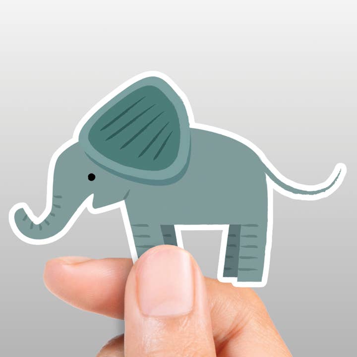 Elephant Matte Die-Cut Vinyl Sticker for wholesale by Mint Parcel