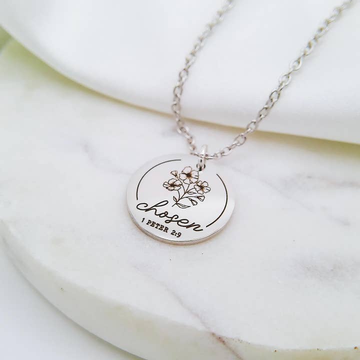 Avy + Tay - Wholesale Pendant/Charm Necklace - CHOSEN 1 PETER 2:9 NECKLACE