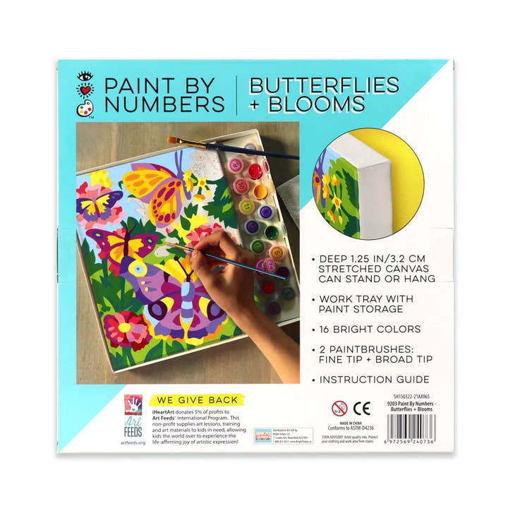 Bright Stripes - Wholesale DIY Craft Kit - Kids - iHeartArt Paint By Numbers Butterflies + Blooms6