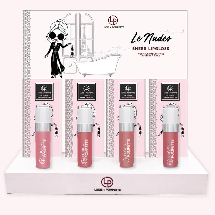 Lucie + Pompette - Wholesale Lip-gloss - Le Nudes Silk Gloss Intro Kit