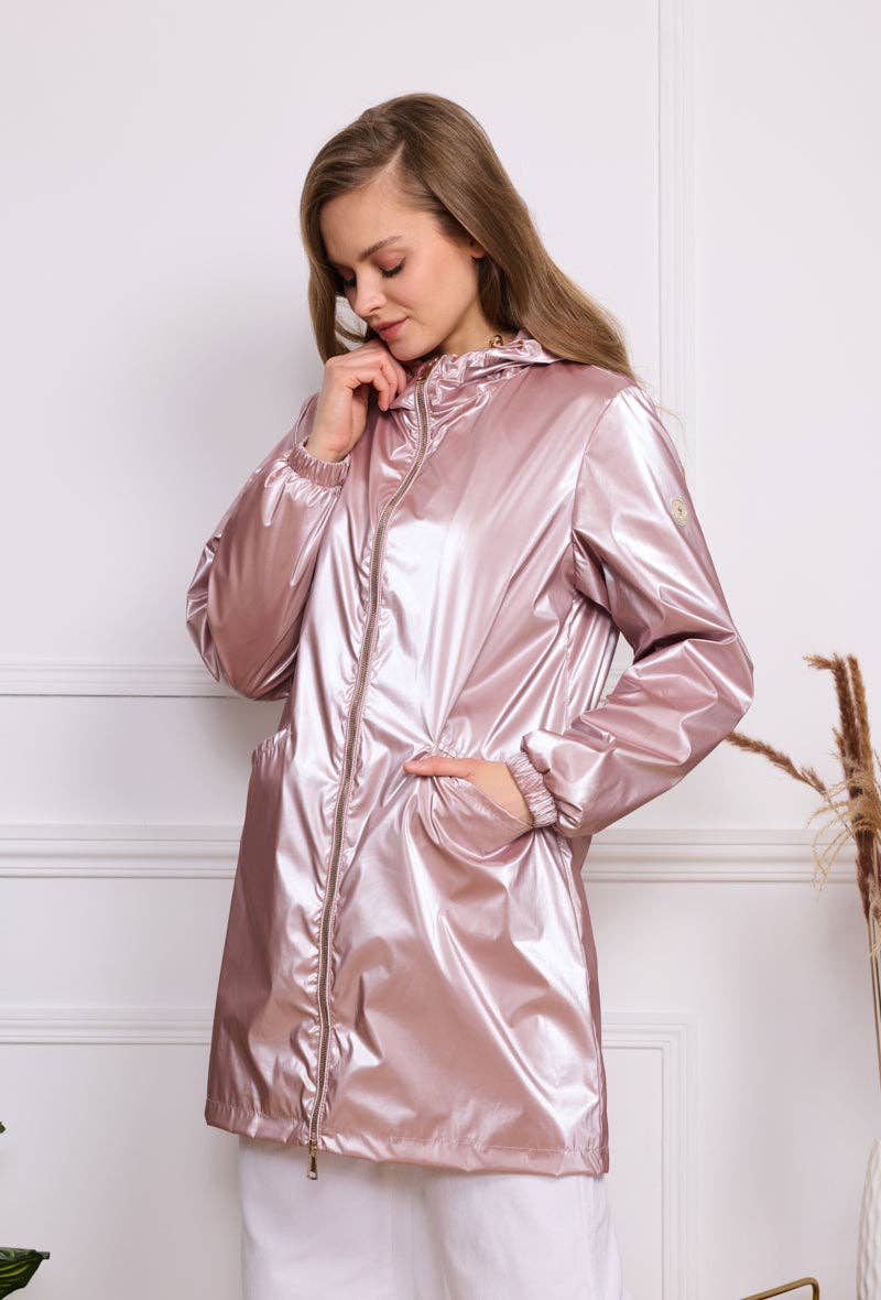 SOFTY - Vente Veste – femme - Blouson à capuche imperméable effet irisé S56027