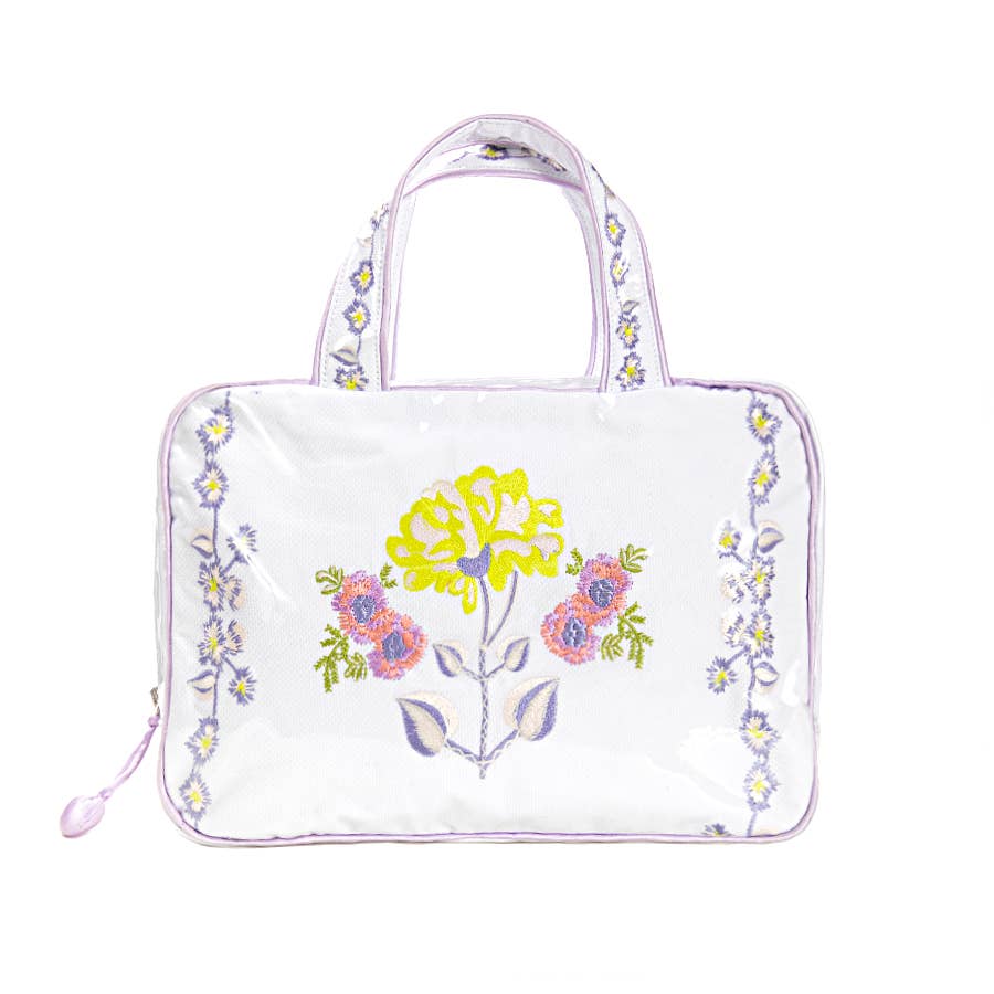 Lenora – Großhandel Schmink-/Kosmetiktasche – Peony Kosmetiktasche mit doppeltem Griff2