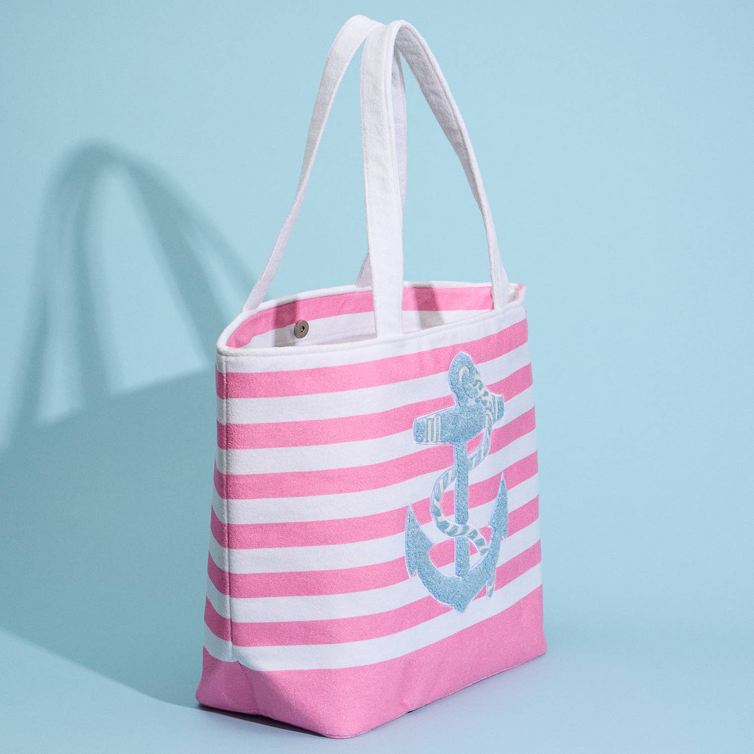 Frem - Wholesale Beach Bag - Striped Tote Bag with Anchor Design9