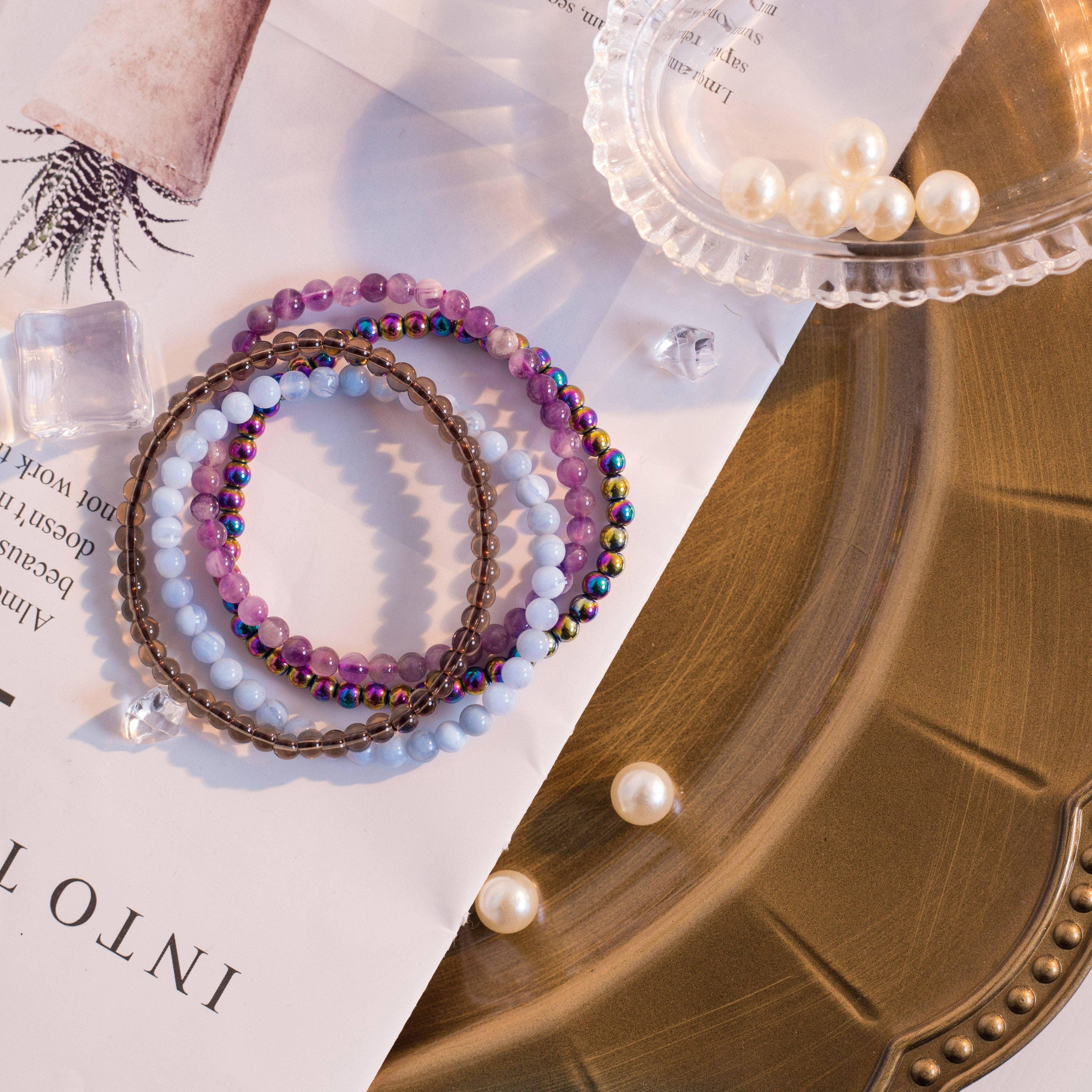 Soul Charms - Wholesale Jewelry Set - Anti-Anxiety Stress Reliever Stackable Crystal Bracelet Set2