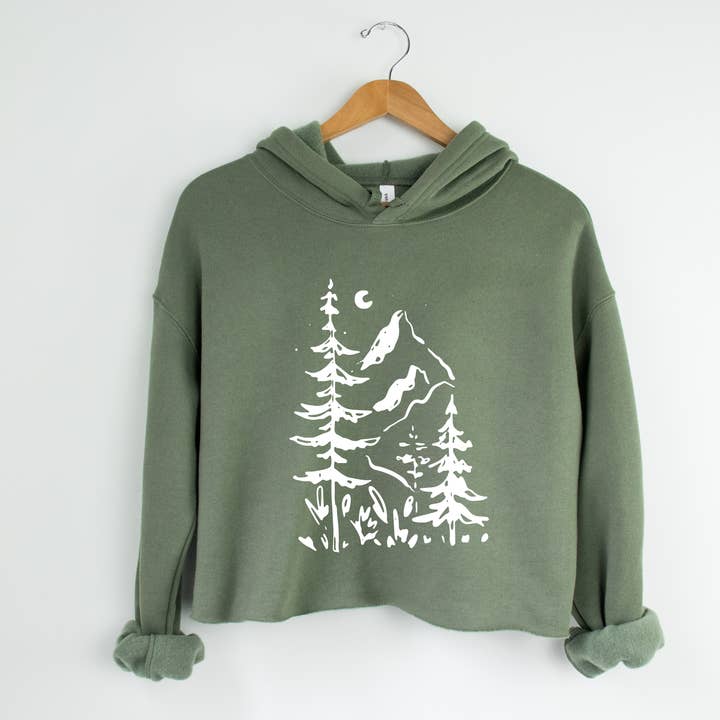Simple Nature Sweatshirt or Crop Hoodie *Women's Crop Fit*1 for wholesale by 208 Tees