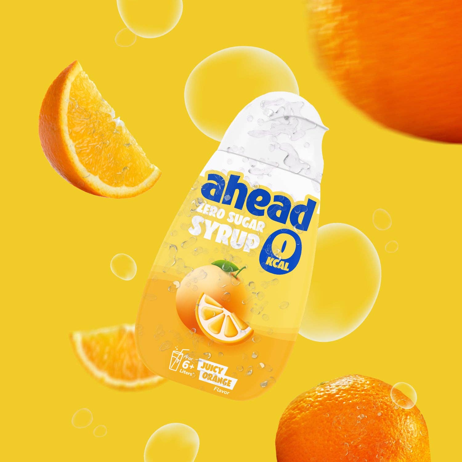 ahead - Wholesale Flavored Syrup - Zero Sugar Syrup - Orange (Tray 12x48ml)