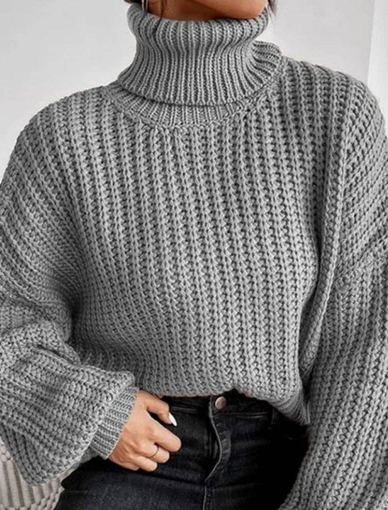 safistyle - Wholesale Knit Sweater - Women's - Chunky Knit Turtleneck Sweater5