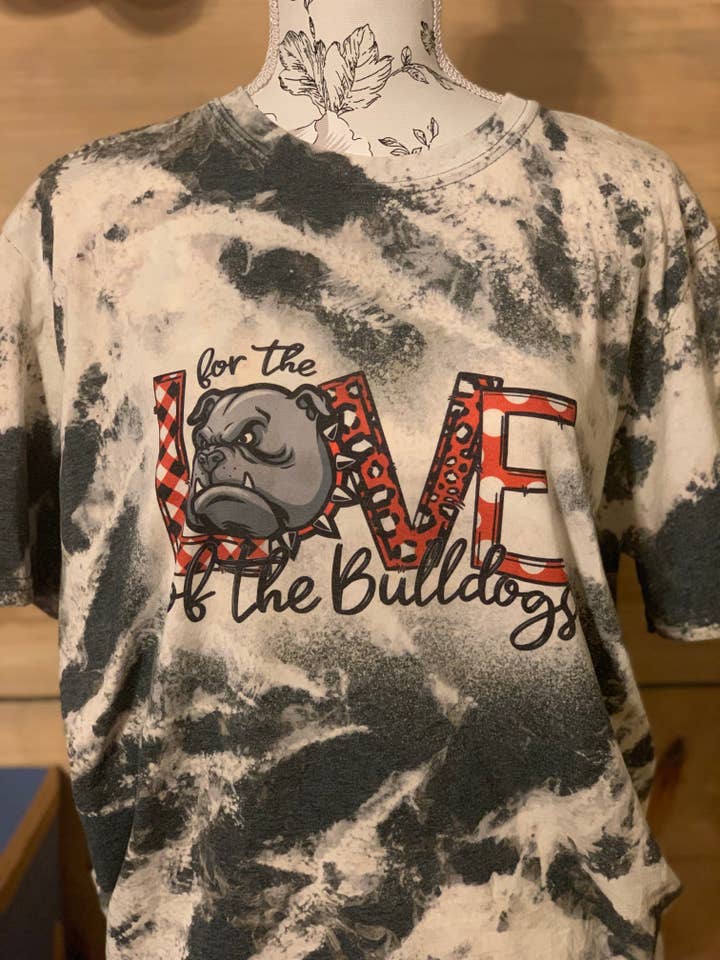 Ms Bleached Tees N More - Wholesale Screen Printed T-Shirt - Women's - Brandon Bulldogs