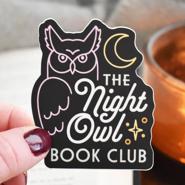 Autocollant Night Owl Book Club pour la vente par Wild North Co