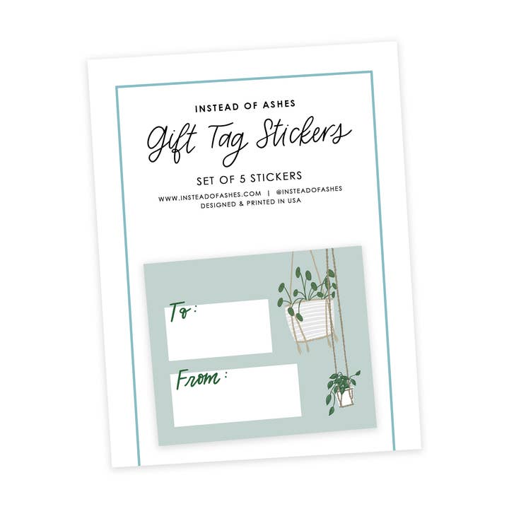 Cadeaulabelstickers - Hangende kamerplanten - Vakantie voor wholesale door Instead of Ashes