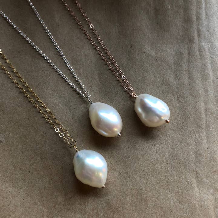 Naked Sage - Wholesale Pendant/Charm Necklace - Baroque Pearl Necklace | Silver3