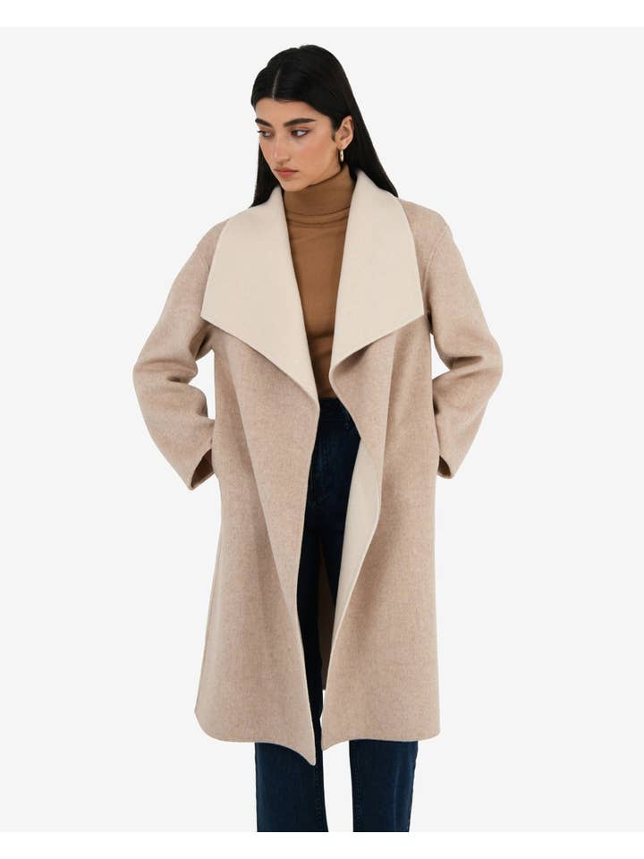 Oat Marle Forcast Women's Diana Wool Blend Cocoon Coat for wholesale on Faire4