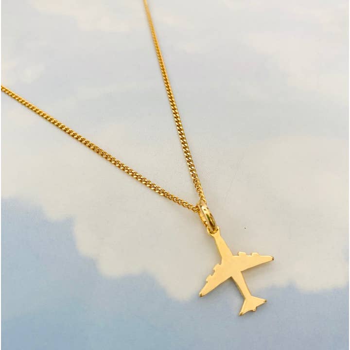 Luftfahrt-Geschenke, Flugzeug-Halskette, Pilotengeschenke, Flugzeug-Halskette für den Großhandel von Housegoldjewelry