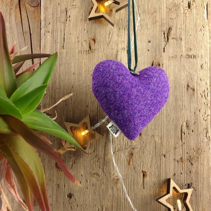 Bertie Girl – wholesale Ornament – Muckle Heart - Purple1