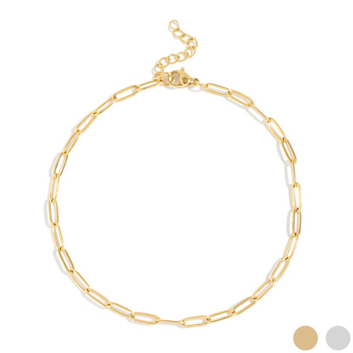 WJW - Wholesale Anklet - Paperclip Chain Anklet