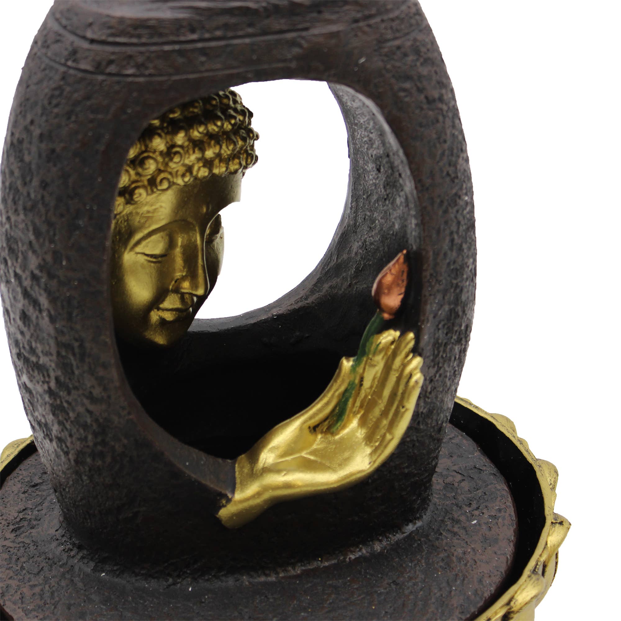 AWGifts Europe - Wholesale Decorative Tabletop Object - Tabletop Water Feature-30cm-Buddha & Vitarka Mudra1