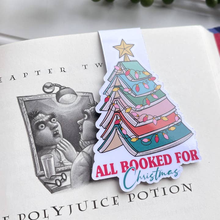 All Booked for Christmas Tree Magnetic Bookmark - Book Lover for wholesale by Big Chair Dreams