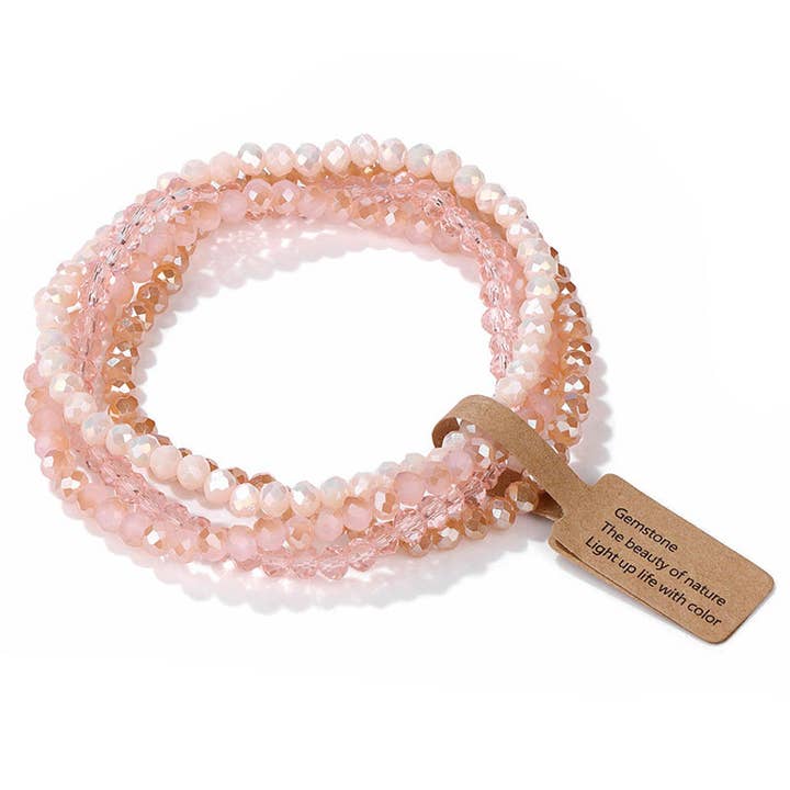 NINEXIS - Wholesale Jewelry Set - CWAJE1185_GLASS BEAD 4 SET BRACELET
