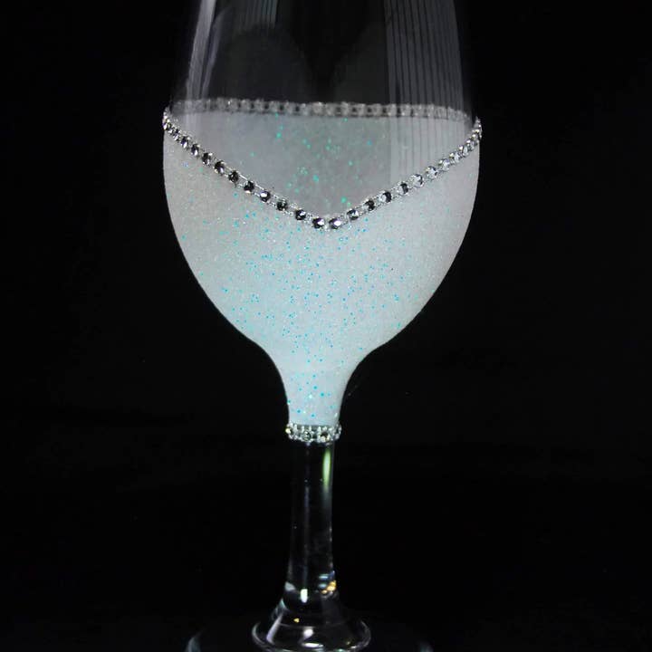 WineyBitches.Co - Wholesale Wine Glass - Valentine Schmalentine – Bling Glitter Glass Wine Glasses (Anti-Valentine’s Day Collection)7