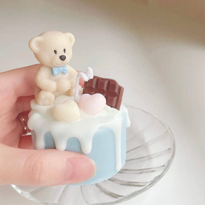 Set med tre björnljustårtor | Handgjord sojaljus för wholesale av Pretty Hands