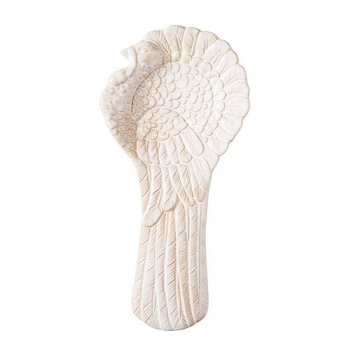 Fall/Harvest White Turkey Thanksgiving Spoon Rest for wholesale by C&F Home
